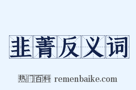 韭菁反义词是什么意思的图片